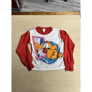Vintage 1978 Jim Davis Garfield Long Sleeve Graphic T Shirt Size 2T